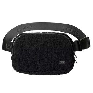 LOLË Convertible Fleece Belt Bag, Cross Body Design, Unisex, Black